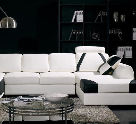 Black and White Retro paint Design - Living Room